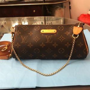 Authentic Louis Vuitton Eva Clutch Crossbody Monog